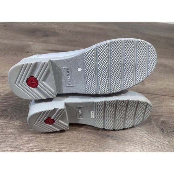 Hunter Original Chelsea Gray Symbol Gloss Rain Ankle BOOTS 6 - Picture 10 of 12